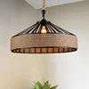 Classical Hemp Rope Pendant Hanging Lamp Lustre for Ceiling Chandelier Classic Retro Antique Industrial Iron Dining Room Light 3