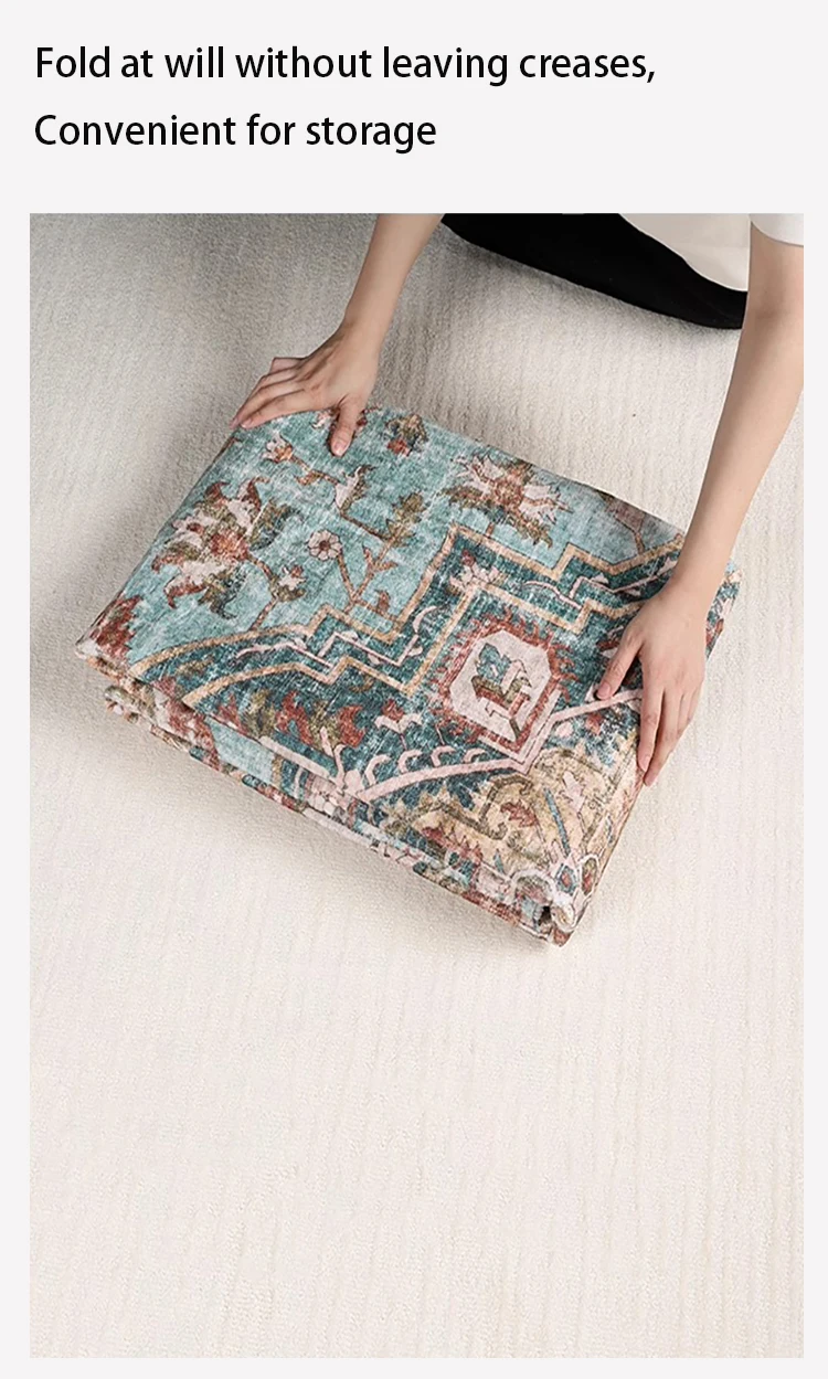 Retro Persian Type Rug Bohemian Living Room Decorative Carpet Comfortable Soft Bedroom Rug Non Slip Machine Washable Carpets 양탄자