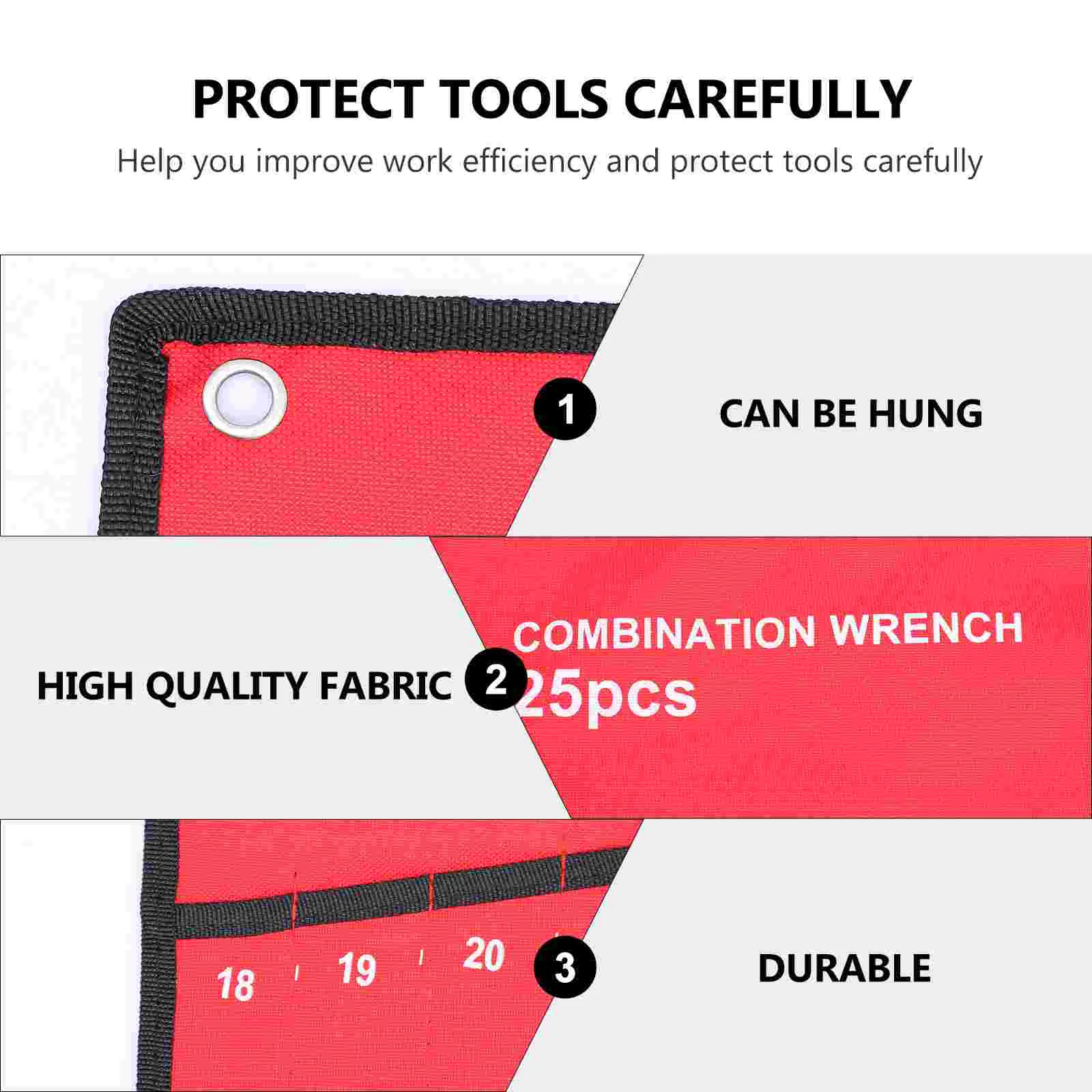 Chave rollpouch organizertool titular da lona chave de armazenamento soquete diy pano pequena caixa holdersorganizerssets engrenagem balde ferramentas