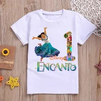 Encanto Mirabel Kids T-Shirts Disney Birthday Number 1-10 T Shirts Children Cartoon Kawaii Casual Clothes Anime Top Boy Girl Tee 2
