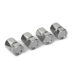 Universal Car Tire Valve Caps - Premium Auto Accessory (Silver)