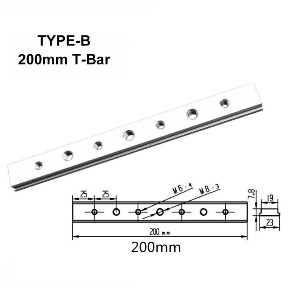 T-Track T-Bar Slider 100mm/200mm/300mm/450mm Accessories Aluminium Alloy DIY Miter Jig Replacement Spare Parts