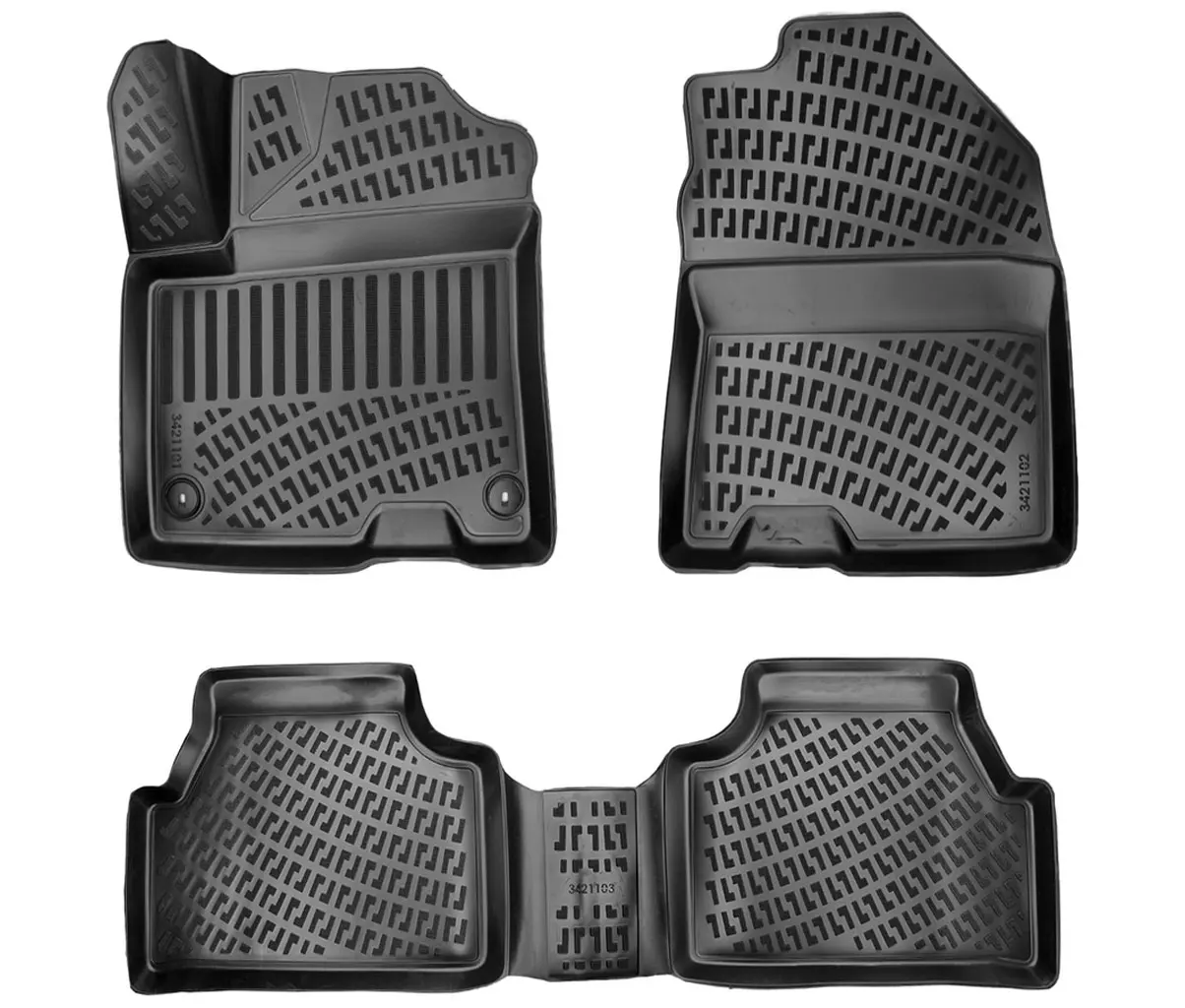 HyundaiKonaElectric2024Model4DRubberSetCustomFloorMatsAnti