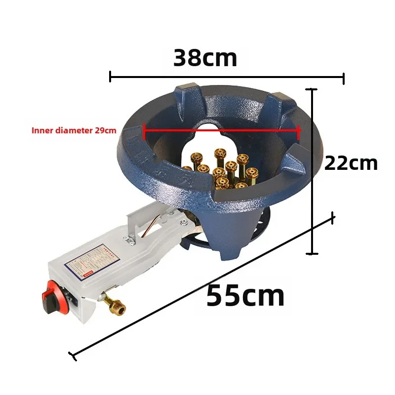Low-pressure Fierce Fire Stove Commercial Gas Stove with Flameout Protection Hotel Energy-saving Gas Cooktop Liquefied Gas Range 6