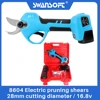 16.8V Cordless Electric Pruning Shears With 2PC Battery 28MM Max Cutting Efficient Fruit Tree Branch Cutter Secateur Garden Tool 1
