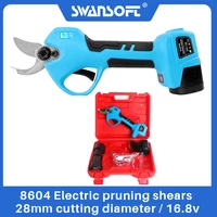 16.8V Cordless Electric Pruning Shears With 2PC Battery 28MM Max Cutting Efficient Fruit Tree Branch Cutter Secateur Garden Tool 1