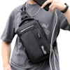 Men Small Backpack Chest Pack Shoulder Bag with USB Charging Port Travel Male Waterproof Nylon Sling Messenger Cross body Bags 2