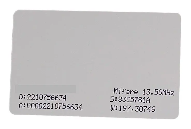 

Индивидуальные продукты: 100 шт., RFID-карта 13,56 МГц, индивидуальный код распыления