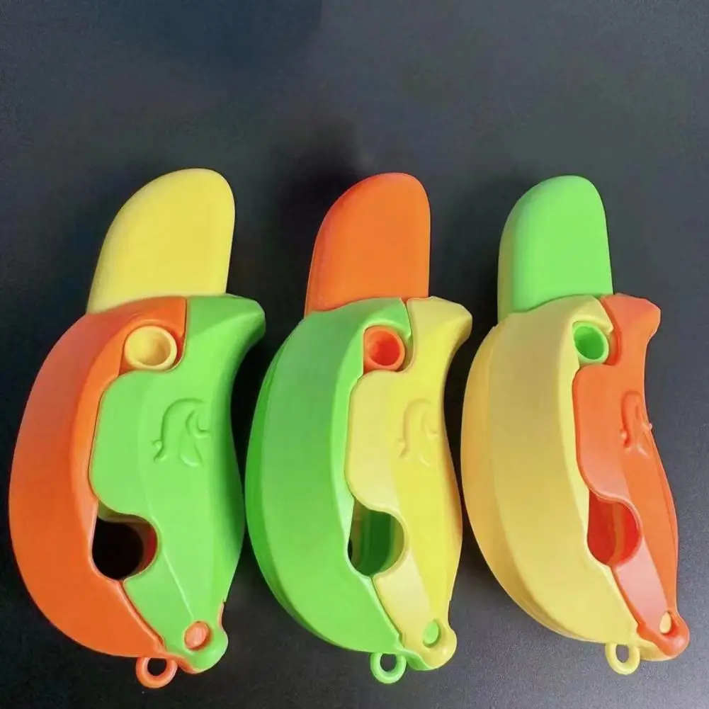 

Anti-anxiety Toy Colorful 3d Printed Gravity Mini Banana Cutter Fun Fidget Toy for Teens Adults Stress Relief Play Party Favor