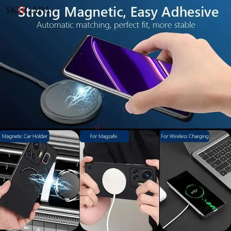 Magnetic Frameless Case with MagSafe-Compatible Wireless Charging