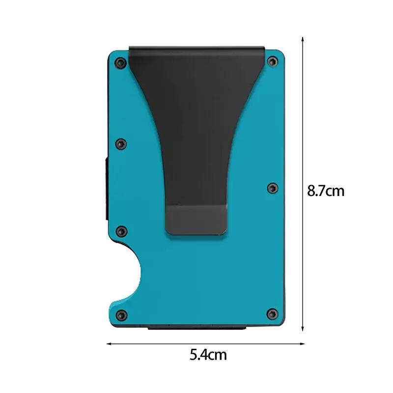 Sleek Unisex Minimalist Wallet - Slim RFID Blocking Card Holder with Removable Money Clip