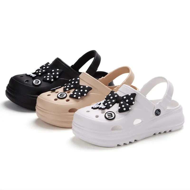 Women Sandals Soft Sole Slippers Garden Shoes Comfortable Sandals Cartoon Diy Platform Sandals Summer Thick Bottom Clogs Non-Slip Closed Toe Beach Slippers