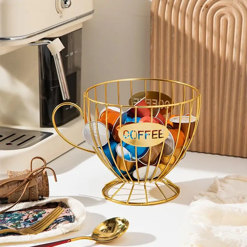 Description Picture 6 of itemMetal Coffee Capsule Holder Large Capacity Cup Coffee Pod Organizer for Coffee Shop Bar Display Kitchen Storage Accessories