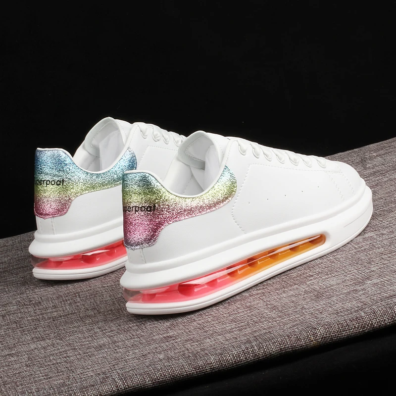 Branded air-cushion white shoes for men breathable versatile sports and casual shoes fashionable couple tennis shoes tennis shoes men sport shoes