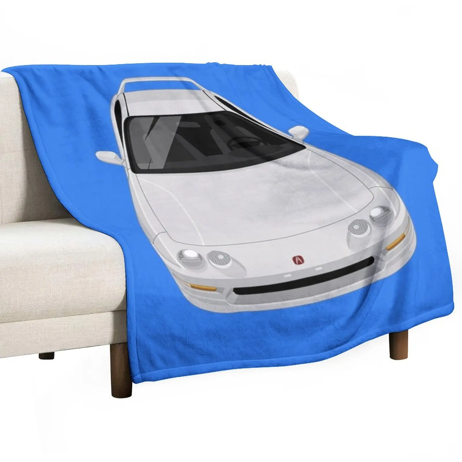 

White Integra T-ShirtIntegra Type R 1997-2001 - White T-Shirt_by JDMart_ Throw Blanket Flannels Blanket