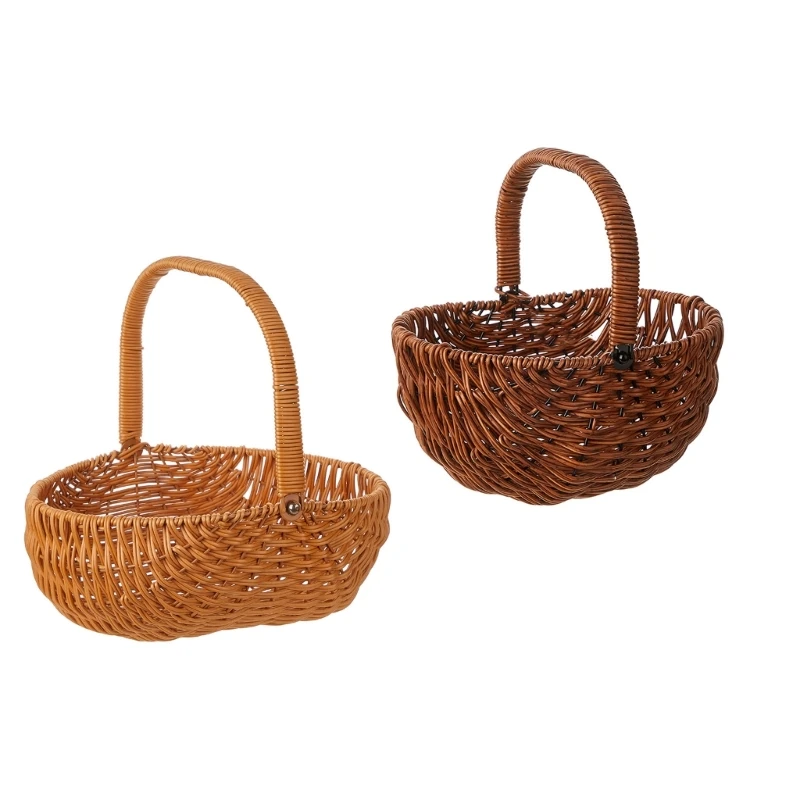 

Multifunctional Storage Basket Handmade Flower Arrangement Basket Unique Wicker Basket Woven Basket with Handle