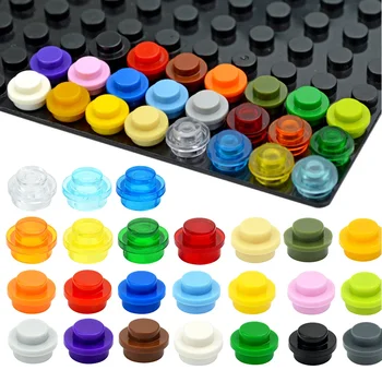 250Pcs MOC Assemble Particles 4073 6141 15570 Plate Round 1x1 Dot DIY Building Blocks 1*1 Figures Lamp Bricks Toy for Kids 1