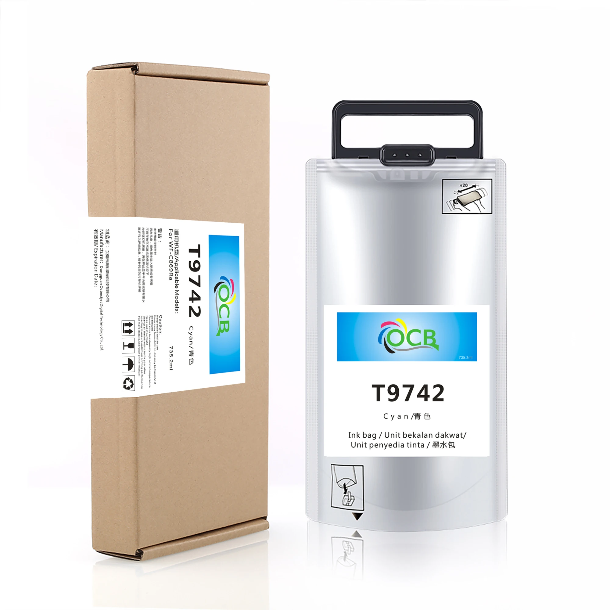 WF-C869R T9741 T9744 Ink Cartridge With Pigment Ink for Epson WorkForce Pro WF-C869R WF-C869RDTWFC WF-C869RD3TWFC Printer 1PC