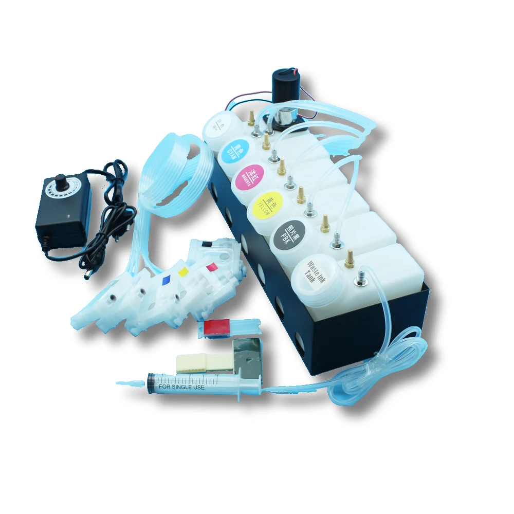 엡손 L805 L800 DTF 컨버터 키트 타이머 제어 화이트 잉크 교반기가 포함된 외부 폐잉크 탱크가 있는 L1800 DTF 잉크 시스템 CISS