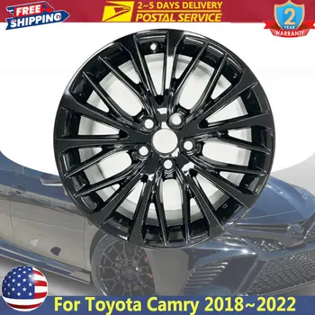 18" x 8" Gloss Black Replacement Wheel Rim – OEM Quality Alloy for Toyota Camry 2018–2022, 75221C, 235/45R18 1