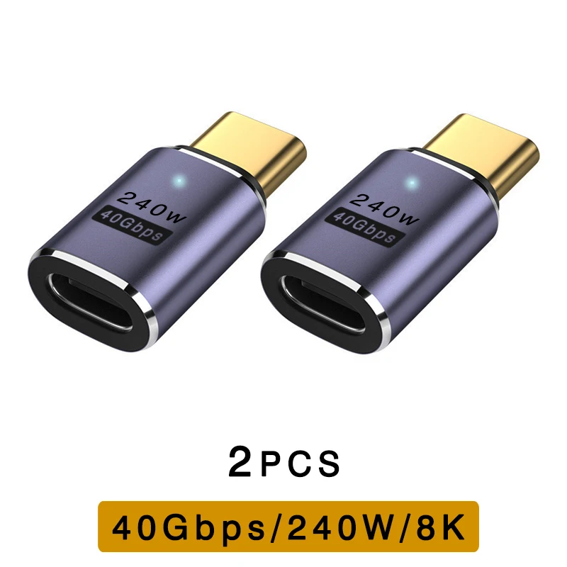 Enhanced USB4 Adapter - High-Speed Type C Male to Female Extension Converter