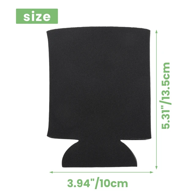 Bottom Plain Black Koozies Bulk Can Coolers (25-Pack) Blank Foam