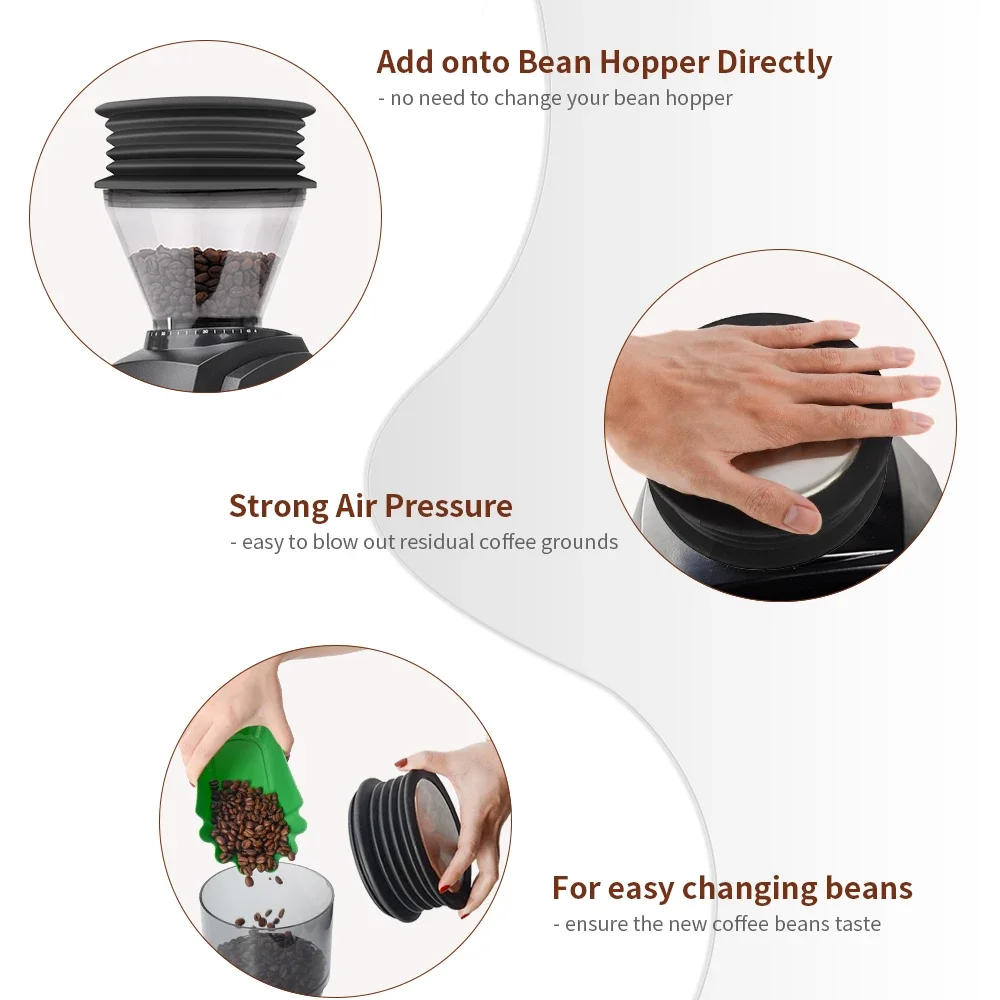 Baratza Coffee Grinder Accessories Coffee Grinder Bean Single Dose Hopper Espresso Silicon Bean Bin Hopper for Cleaning coffee machine adapter parts