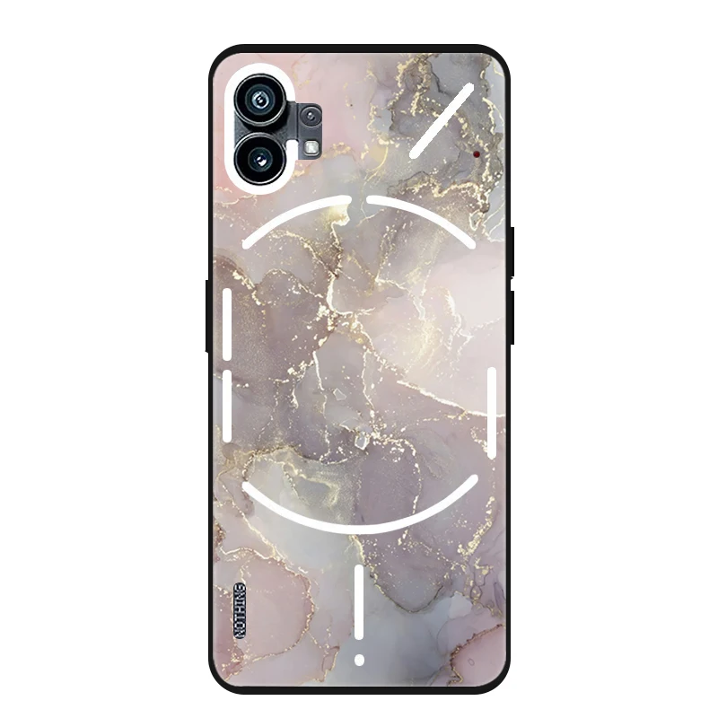 Marble Painted Soft Matte Silicone Back Cover - Elegant Full Phone Shell