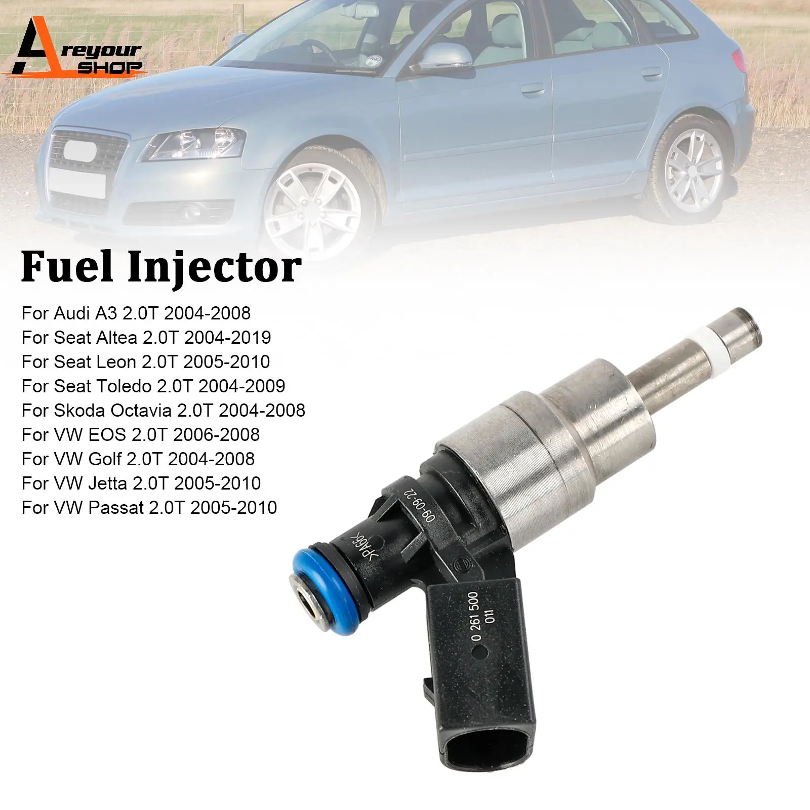 

Топливный инжектор Areyourshop, 1 шт., 0261500011, подходит для Audi A4 Avant 8E5 2,0 FSI 02-04 06D906036B