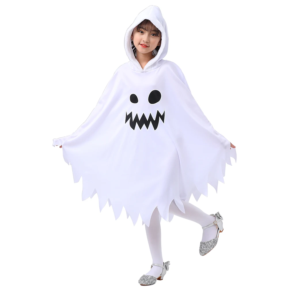 Cosplay Costume Halloween Dress Outfit Child Ghost Demon Glow In The Dark Cape Costume