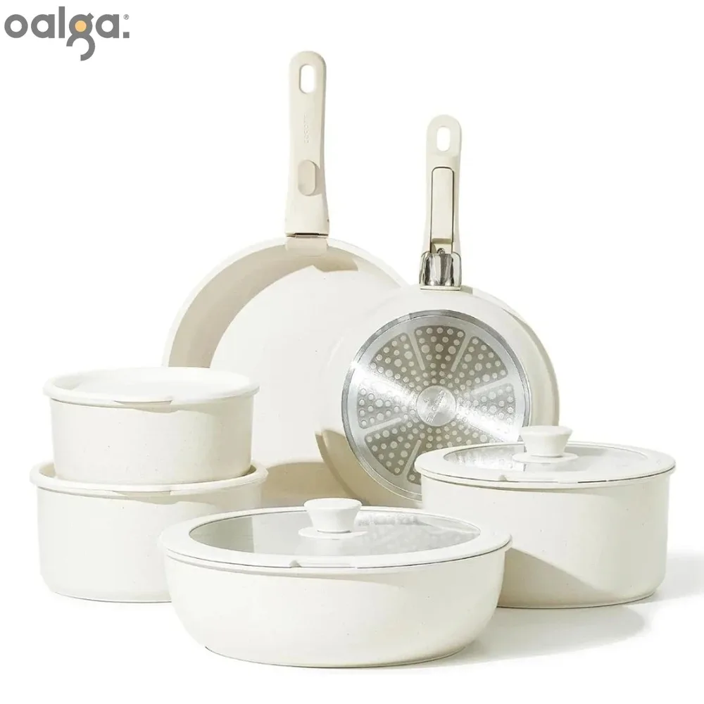 Pots And Pans Set Nonstick Cookware Sets Handle Kitchen Removable Handle Cooking Pot Set اواني منزليه Cooking Pot Eco-Friendly