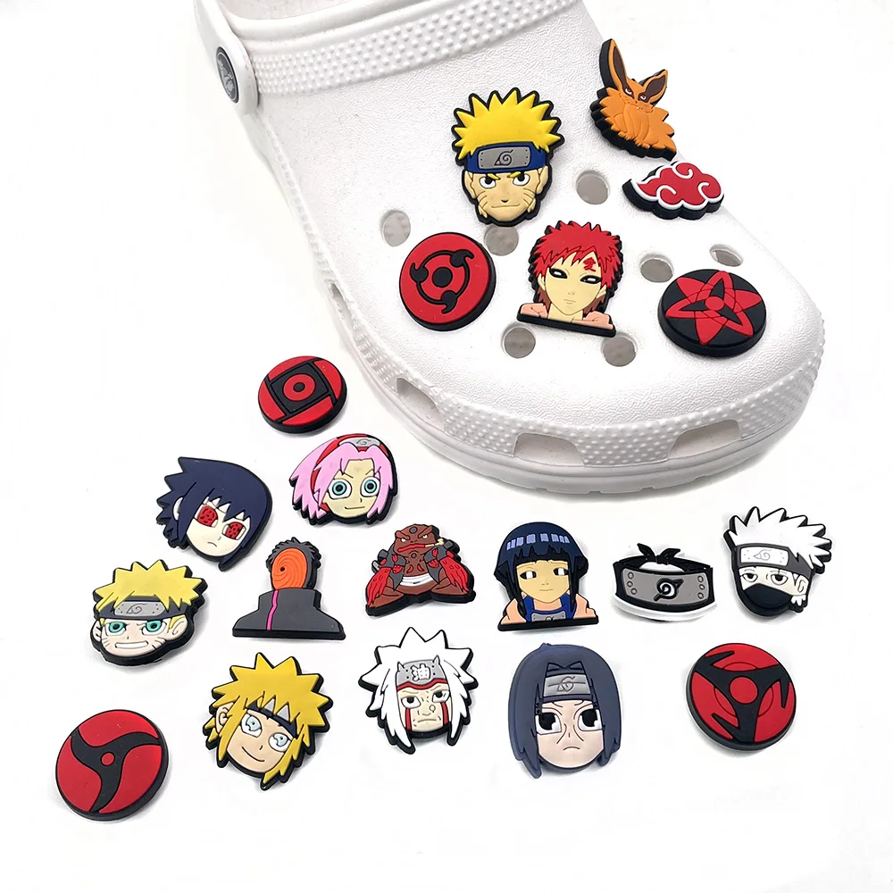Shoes Decoration Crocs Charms Japanese Anime Naruto PVC Decoration DIY Accessories for Croc Pins 1pcs