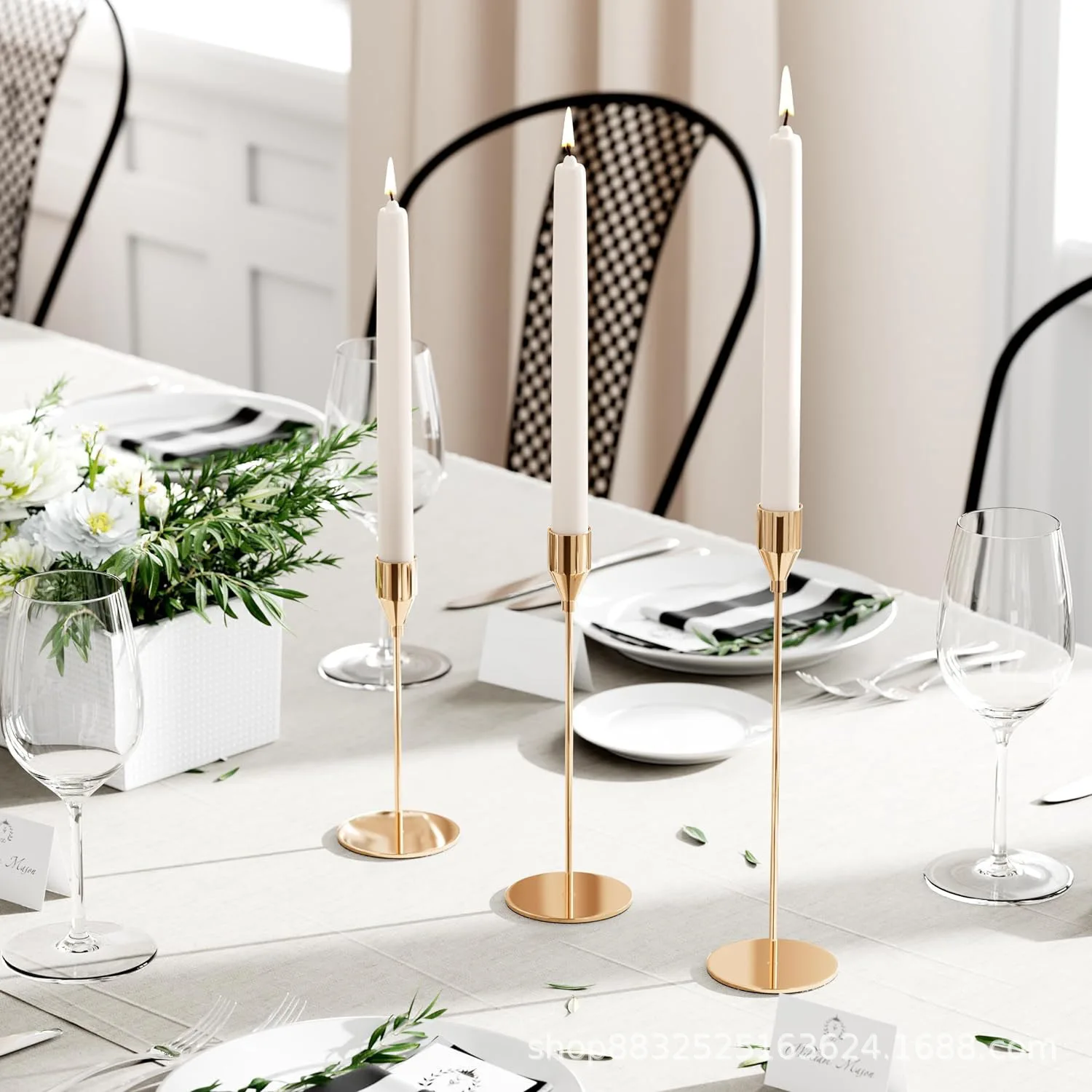 12 Pezzi Portacandele Neri Set Vintage Centrotavola Da Tavolo Candelabro Arredamento Fattoria Per Casa Sala Da Pranzo Matrimonio Festa Compleanno Rega~p119592448