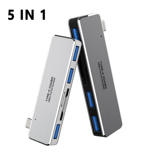 Adaptateur multiport 5 en 1, extenseur séparateur, hub USB C