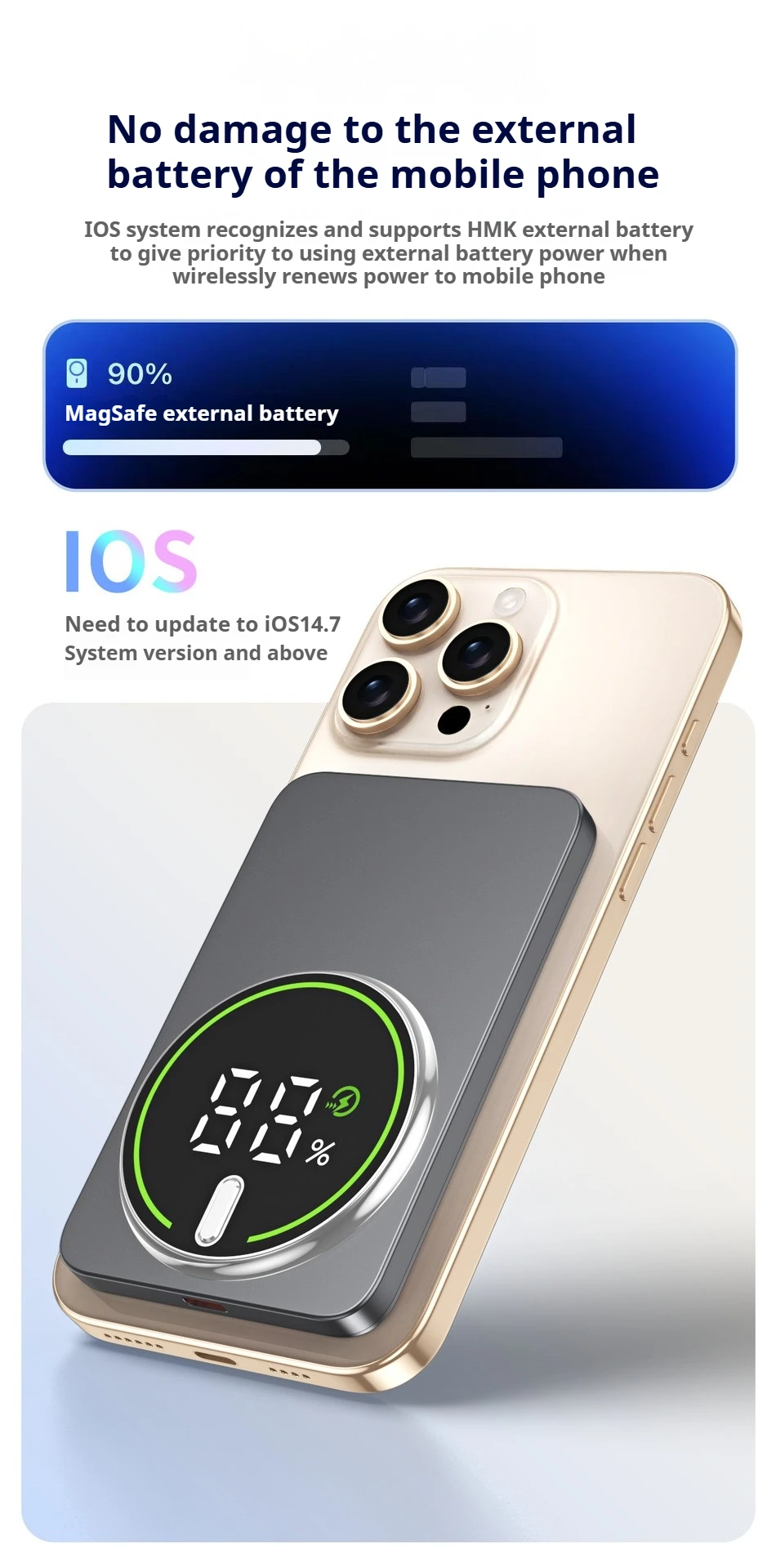 Magnetic Power Bank 10000mAh Wireless Powerbank 20W Slim Portable Battery Charger for MagSafe iPhone 17 16 15 14 13 12 Samsung