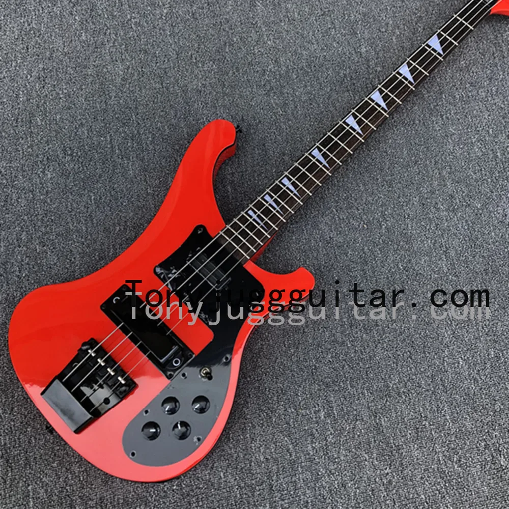 Red 4003 Electric Bass Guitar Black Body Binding, BlackHardware