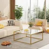 Small Square Coffee Table for Living Room,Simple Modern Center Tables for Small Spaces,Living Room Tea Tables Easy Assembly 3