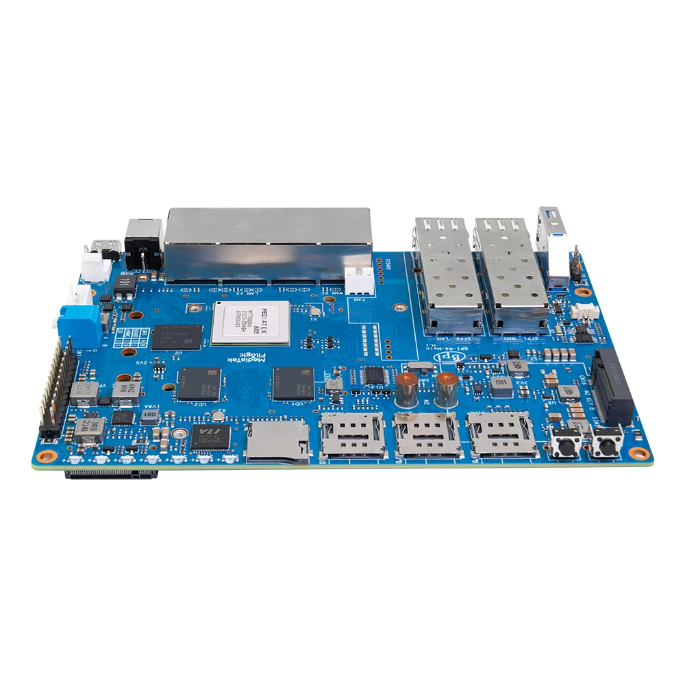 Banana Pi BPI-R4 WiFi 7 Router board MediaTek MT7988A Filogic 880 4-core ARM Corex-A73 WiFi7 iPA NIC Module 4x Gbe network port smart router wifi7 module accessories