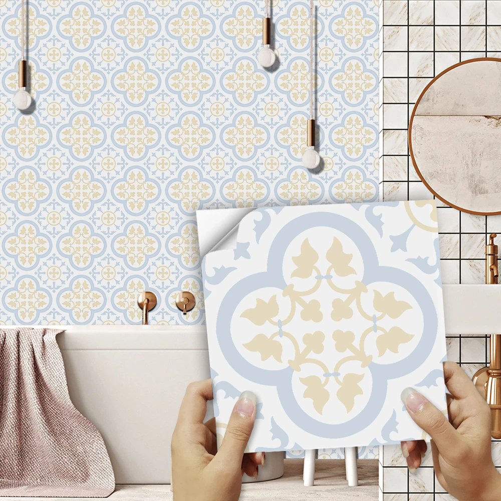 10pcssetTilesWallStickerKitchenBacksplashOilproofWashbasin