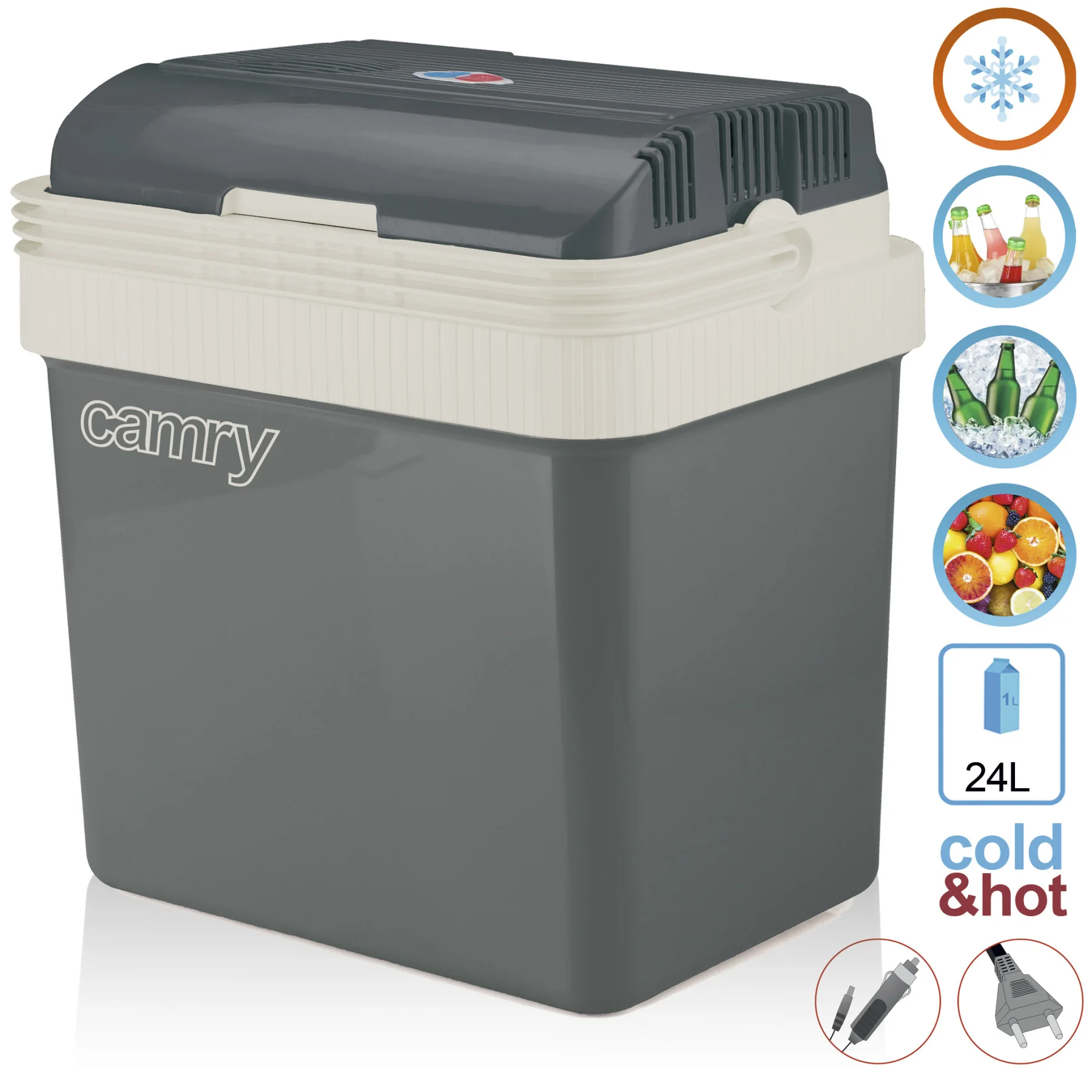 Camry CR 8065 electric portable fridge, 24 L, 12V and 220V connection