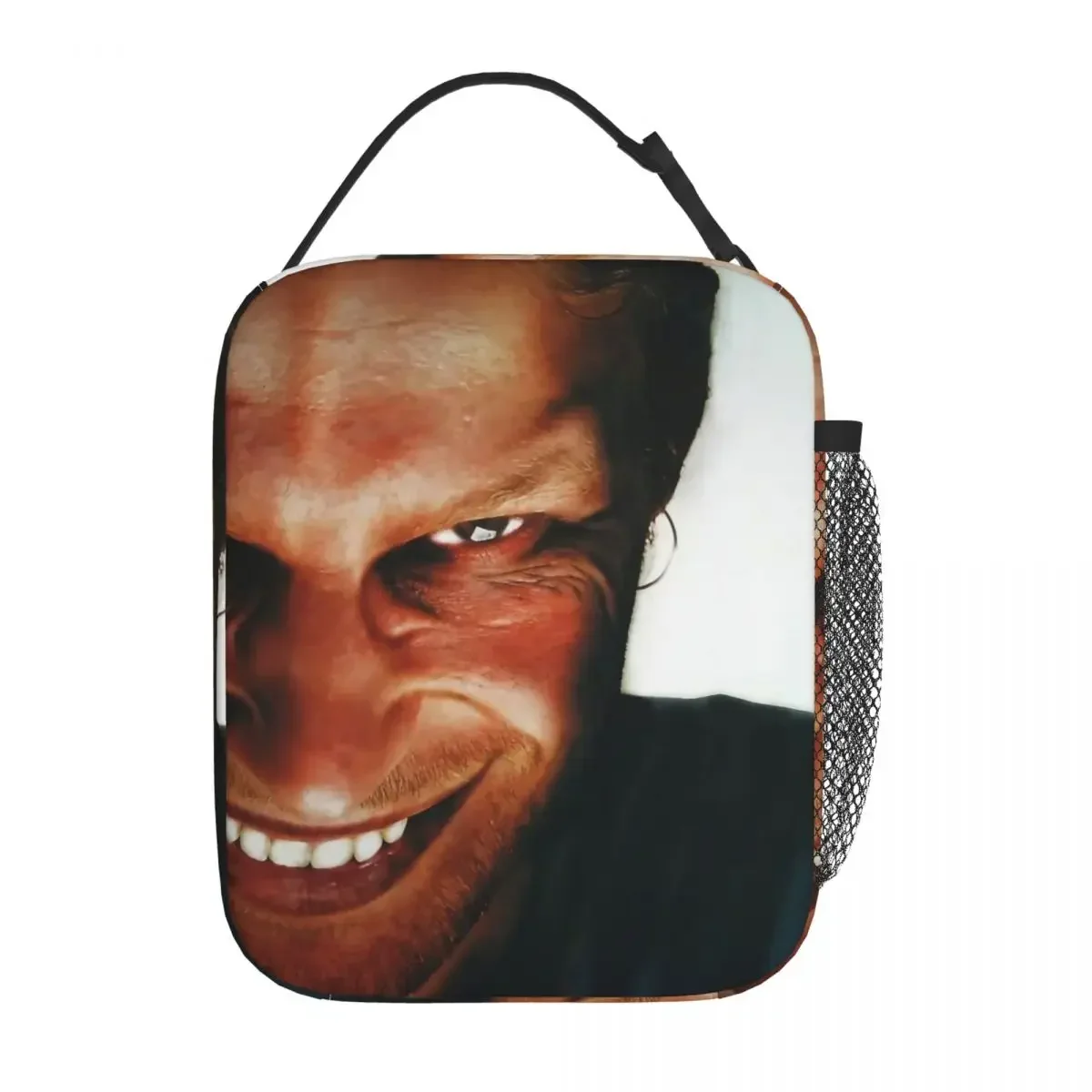 Aphex Twin Face Thermal Insulated Lunch Bag for Picnic Reusable Food Bag Container Cooler Thermal Lunch Box