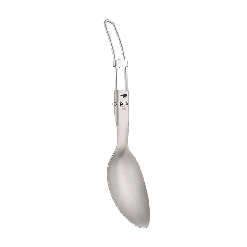 Keith Titanium Soup Spoon Backpacking Utensil Cutlery Useful Outdoor EDC Portable Mini Folding Tableware Ti5315