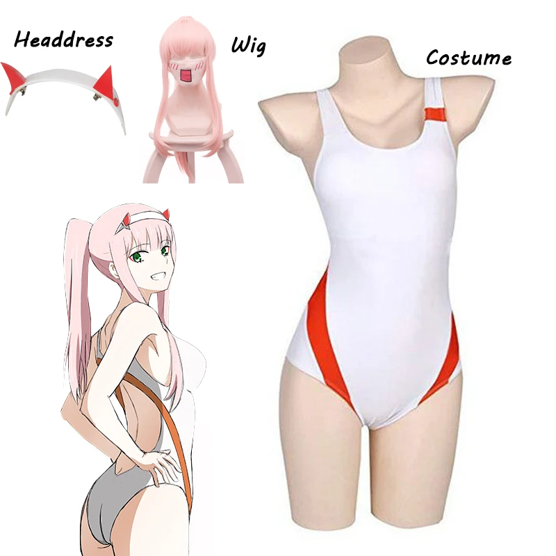 

Купальник Zero Two для девочек, в стиле аниме, для косплея