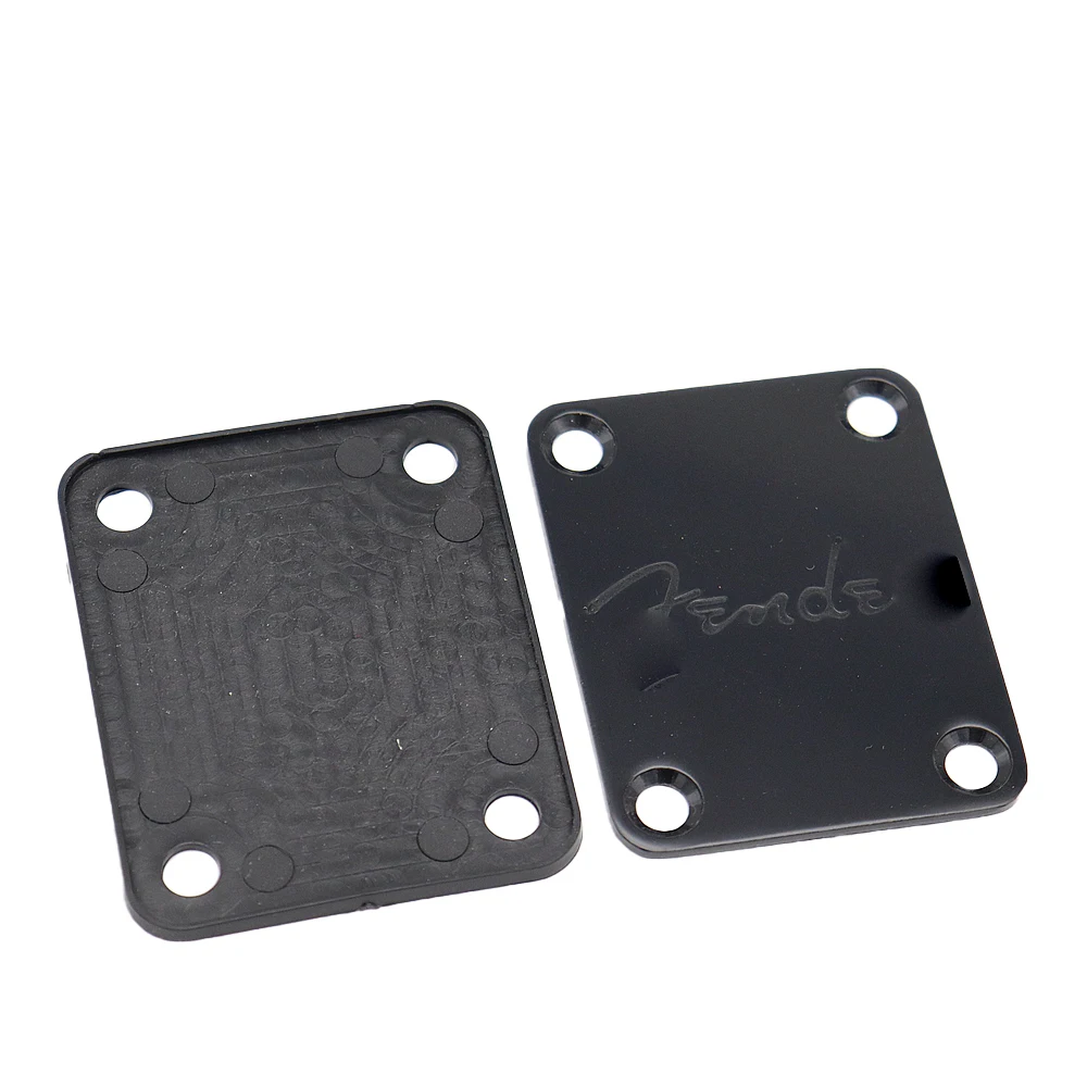 1 Set Electric Guitar Neck Plate with Screws for ST TL Guitar Jazz Bass Replacement Black