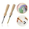 2022 New Knitting Embroidery Pen Weaving Felting Craft Punch Needle Threader Wooden Handle DIY Tool Sewing Accessories - Image 4