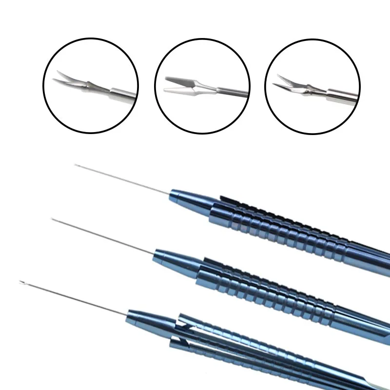 23G 25G Intraocular Scissors Capsulorhexis Forceps Straight Angle ...