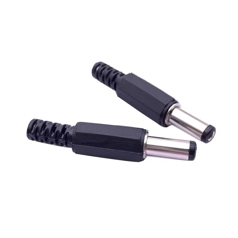 Bulk DC Power Plug Connectors - Solder Type Adapters, 5.5mmx2.5mm, Male Jack