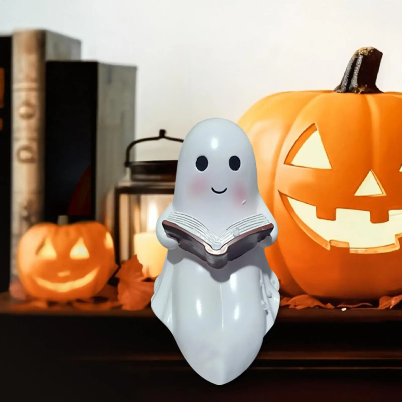 LED Night Light 3D Cute Ghost Cozy Reading Lamp Halloween Gifts For Kids Halloween Decoration For Home Fireplace Holiday
