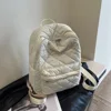 Women Casual Puffer Knapsack Large Capacity Quilted Laptop Backpack Solid Color Quilted Daypack Soft for Travel Working Vacation 1