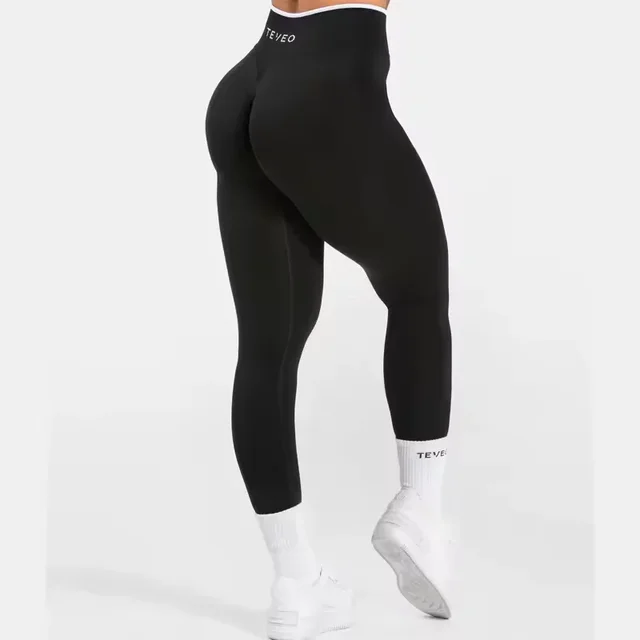 TEVEO taille haute sans couture Scrunch Leggings pour femmes pantalons de Yoga hanche levage course exercice gymnase Ignite Sculpt série